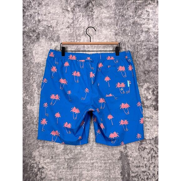 Bonobos Shorts Large Mens Blue & Pink Palm Tree Swim Trunks - Picture 2 of 7